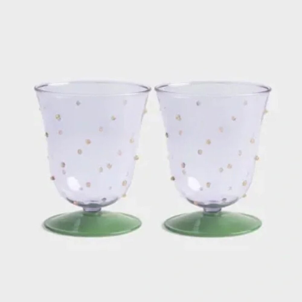 &k Klevering Purple Water Glass Dot